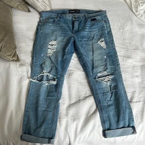 Express jeans distressed